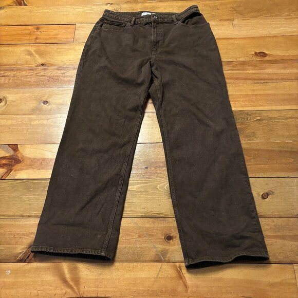 Abercrombie & Fitch High Rise Brown Jeans Size 14R - Picture 1 of 4